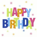 Produktbild: Duni Servietten Birthday Star 33 x 33 cm - 20er Pack