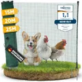 Produktbild: NATURIZ® Weidezaun & mobiler Hundezaun 25m - Camping Zaun für Hunde ohne Strom, Begrenzungszaun, Gartenzaun, Hühnerzaun extrem stabil, 90cm hoch (25m)
