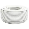 Produktbild: PremiumX 100m Mini Koaxial Sat Kabel 4mm extra dünn Weiß Koax Antennenkabel 2-fach geschirmt für Sat | Kabel | DVB-T – Ultra HD 4K 3D