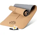 Produktbild: Yogamatte Kork  100% natürliche Yogamatte rutschfest 185x66x0,6 cm  Besonders...