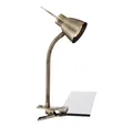 Produktbild: GLOBO LIGHTING Klemmleuchte, Leuchtmittel inklusive, Warmweiß, Nachttischlampe Klemmleuchte altmessing Tischlampe