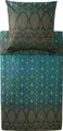 Produktbild: Bassetti Satin-Bettwäsche-Garnitur GOLD DECOR Farbe SMERALDO V1 Größe 155x220+80x80