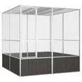 Produktbild: vidaXL Vogelkäfig Vogelhaus Anthrazit 213,5x217,5x211,5cm Verzinkter Stahl