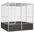 Produktbild: Voliere Vogelkäfig Anthrazit 213,5x217,5x211,5 Cm Verzinkter Stahl Vögel