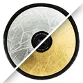 Produktbild: ayex 2in1 Faltreflektor Mount Lichtreflektor rund mit Objektivöffnung Gold/Silber 30cm