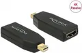 Produktbild: Delock Adapter mini DisplayPort 1.2 Stecker > HDMI Buchse 4K Passiv schwarz (65583)