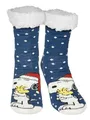 Produktbild: United Labels The Peanuts Snoopy Kuschelsocken für Damen, Blau Weiß, 39-42, flauschige Stoppersocken, Wintersocken, warme Socken, Hüttensocken
