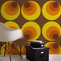 Produktbild: 70ER-JAHRE TAPETE – Orange, Retro-Tapete für das Wohnzimmer