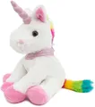 Produktbild: BRUBAKER Kuscheltier Plüsch Einhorn 21 cm (1-St), Stofftier Plüschtier, Plüscheinhorn