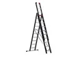 Produktbild: Altrex Mehrzweckleiter, Alu beschichtet, 3-teilig, schwarz, 3 x 10 Sprossen