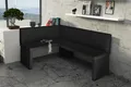 Produktbild: Eckbank Bank Küchenbank 168 x 128 cm  -ROBIN R -Kunstleder Schwarz