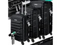 Produktbild: KESSER® 3tlg. Hartschalenkofferset Hartschalenkoffer Reisekoffer Set Reisekofferset Trolley Koffer Inkl. Kofferwaage + Gepäckanhänger Rollkoffer Schloss 4 Rollen ABS-Hartschale Teleskopgriff M-L-XL