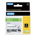 Produktbild: DYMO Rhino-Industrie-Vinyletiketten | 12 mm x 5,5 m | weiß auf grün | selbstklebendes Schriftband