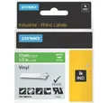 Produktbild: DYMO Druckerband Schriftband RHINO 1805414, 12 mm weiß auf grün