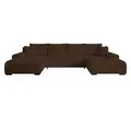 Produktbild: Wohnlandschaft, Braun, Textil, 3-Sitzer, 349x80x185 cm, Wohnzimmer, Sofas & Couches, Wohnlandschaften, Wohnlandschaften in U-Form