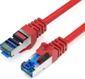 Produktbild: CAT 7 Patchkabel Ethernetkabel Netzwerkkabel Rohrkabel DSL LAN Kabel - Rot 7,5m