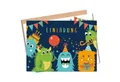 Produktbild: MeinBaby123® Einladungskarten 10 Einladungskarten Kindergeburtstag,  Coole Monster bunt, Monster-Motiv, inkl. Umschläge