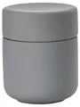 Produktbild: Zone Denmark Ume Keramikdose mit Deckel fürs Bad, Deko Badezimmer, Badezimmer Organizer, Hübsche Dose für Aufbewahrung, aus Keramik, Durchm. 8,3 cm, Höhe 10,3 cm, Grau