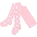Produktbild: WERI SPEZIALS Strumpfhersteller GmbH Strickstrumpfhose Kinderstrumpfhosen Mädchen >>Weiße Schmetterlinge<< weiche Baumwolle rosa 110-116