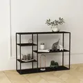 Produktbild: Standregal Isojoki 120x35x87,5 cm Metall Weiß matt [en.casa]