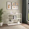 Produktbild: [en.casa] Standregal Isojoki Bücherregal Metallregal Wohnzimmer Weiß Regal stehend 120 x 35 x 88 cm