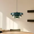 Produktbild: Pendelleuchte Lindby, Tivra, dimmbar, Grün, für Wohnzimmer, Metall, Vintage - 27