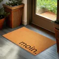 Produktbild: BRUBAKER Fußmatte für Außen und Innen - Moin - 45 x 75 cm Schmutzfangmatte aus 100% Kokos - Fußabtreter Wetterfest und rutschfest - Antirutsch Türvorleger für Haustür und Eingang - Braun
