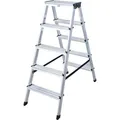 Produktbild: Krause Stehleiter Monto Dopplo, 120342, aus Aluminium mit 2 x 5 Stufen