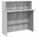 Produktbild: vidaXL Empfangstheke Grau Sonoma 100x50x103,5 cm Holzwerkstoff, Empfangstresen, Salon Empfangstheke, Kassentheke, Empfangstisch, Büro Empfangstheke