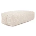 Produktbild: Bodhi Yoga Bolster SALAMBA | Maharaja Collection | Rechteckiges Yogakissen | Waschbarer Bezug aus Baumwolle mit Dinkelfüllung | Zubehör für Restorative und Yin Yoga | Madurai/Ecru