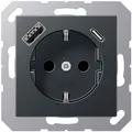 Produktbild: Jung SCHUKO-STECKDOSE M.USB TYP AC / JUNG A1520-15CAANM