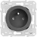 Produktbild: Schneider - Odace 2P+E anthrazitfarbene Schraubsteckdose