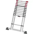 Produktbild: Hailo T80 FLEXLINE 7113-111 Aluminium Teleskopleiter Arbeitshöhe (max.): 3.95 m Silber, Schwarz, Ro
