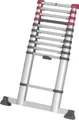Produktbild: Hailo T80 FLEXLINE 7113-111 Aluminium Teleskopleiter Arbeitshöhe (max.): 3.95m Silber, Schwarz, Rot DIN EN 131 10.7kg