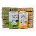 Produktbild: Heukönig 6x1kg Heu und 6x1kg Stroh Kombi-Paket, Perfekt als Einstreu und Futter - Natürlich & Staubfrei