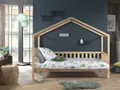 Produktbild: Vipack Hausbett Set DALLAS 1 inkl. Matratze, Liegefläche 90 x 200 cm und seitlicher Umrandung, Ausf. Kiefer natur