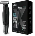 Produktbild: BRAUN XT5200 Barttrimmer mit 6 Aufsätzen abwaschbar Akku schwarz B-Ware