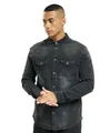 Produktbild: Brandit Riley Denim Shirt Long Sleeve, Farbe: Black, Größe: 5XL