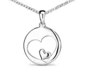 Produktbild: Materia Kettenanhänger Damen Silber Herzen Liebe Rund Ø16mm KA-60, 925 Sterling Silber