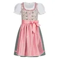 Produktbild: Nübler Dirndl Mädchen Dirndl im traditionellen Stil Kinder Trachten, Weiß (Dirndl Set NINA, 3-tlg., Dirndl Kleid mit Bluse und Schürze) Kinder Tracht im bayerischen Stil - Trachtenmode Kinder weiß 92