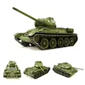 Produktbild: ES-TOYS RC Panzer Ferngesteuert mit Schussfunktion Russischer T-34/85 1:16 Heng Long -Rauch&Sound + 2,4Ghz - Pro Modell - Mit Metallgetriebe, Metallketten und Metallräder - V7.0