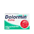 Produktbild: Dolormin® Extra – Schnelle Hilfe bei Schmerzen – wie Kopf-, Zahn- und Regelschmerzen – mit Ibuprofen-Lysin – 10 Stück