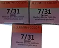 Produktbild: Wella Illumina Color 7/31 MITTELBLOND GOLD ASCH 3 X 60 ml = 180 ml