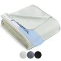 Produktbild: wometo Premium Fleecedecke 140x190 Oeko-TEX dunkelgrau weiß grau Melange