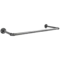 Produktbild: Natural Goods Berlin Garderobenstange Pipe GARD Wall, (1 St), Kleiderstange, Garderobenhalter, Hängegarderobe, Temperguss silberfarben 60 cm x 30 cm