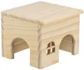 Produktbild: Kleintier-Haus aus Holz - für Mäuse und Hamster - nagelfrei - Eingänge 6 x 6 ...