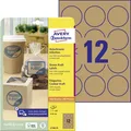 Produktbild: L7106-25 Kraftpapier Etiketten 300 Aufkleber zum Bedrucken Ø60 mm auf A4 selb...