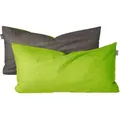 Produktbild: Schiesser - Kissenhüllenset Doubleface - Renforcé - 2-teilig - 40 X 80 Cm - Grün-dunkelgrau