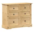 Produktbild: vidaXL Aufbewahrungsbox Kommode Corona 110x43x91 cm Massivholz Kiefer