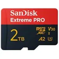 Produktbild: SanDisk 2TB Extreme PRO microSD Speicherkarte 250MB/s & 150MB/s Lese/Schreibgeschwindigkeit, A2 C10 V30 UHS-I U3